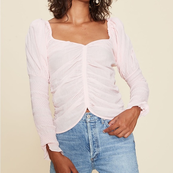 LPA || “tina top” || pink puff long sleeve || revolve - Picture 7 of 12